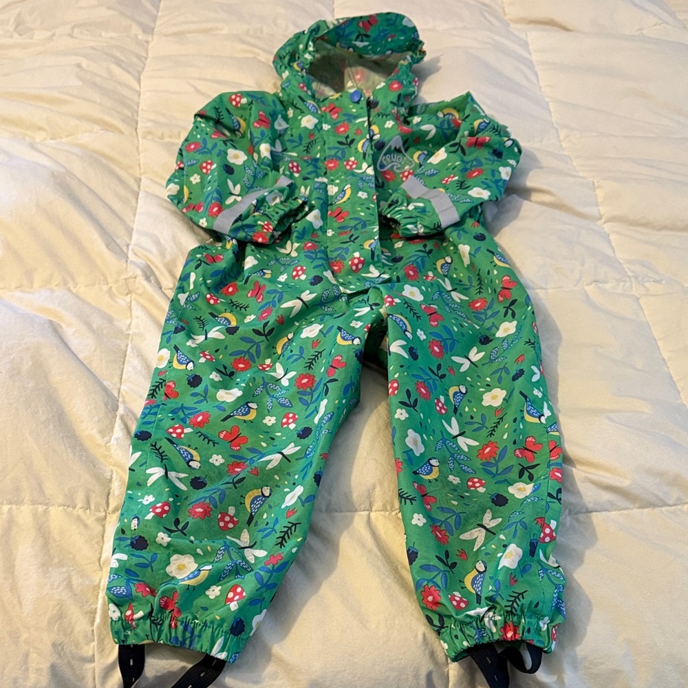 Green Floral Kids' Play/Mud Suit